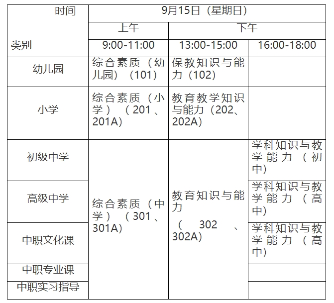 上海教師資格證